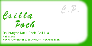 csilla poch business card